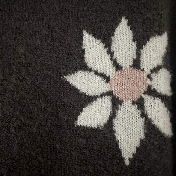 Madewell Floral pullover sweater in Marled Ivy color. - Picture 6 of 10